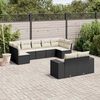 vidaXL Garden Sofa Set Black, Cream White