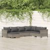 vidaXL Garden Lounge Set Grey PE rattan 7 Piece Set Modular