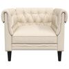 vidaXL Chesterfield Sofa Chair Linen