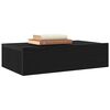 vidaXL TV Cabinet with LED Lights Black Oak 23.6"x13.8"x6.1"