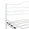vidaXL Bed Frame White Metal, Plywood 78.7 x 78.7 in Durable Bed Frame