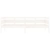 vidaXL Day Bed White Solid Pine Wood, Plywood