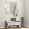 vidaXL Hallway Furniture Set Concrete gray Engineered wood, acrylic