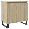 vidaXL Bathroom Furniture Set Sonoma oak Engineered wood, Iron Standard