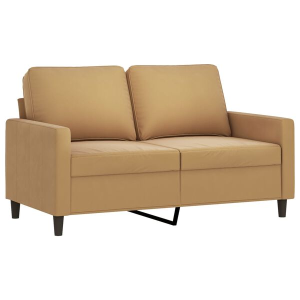 vidaXL Sofa Set Brown Velvet (100% polyester), metal, textilene, plywood
