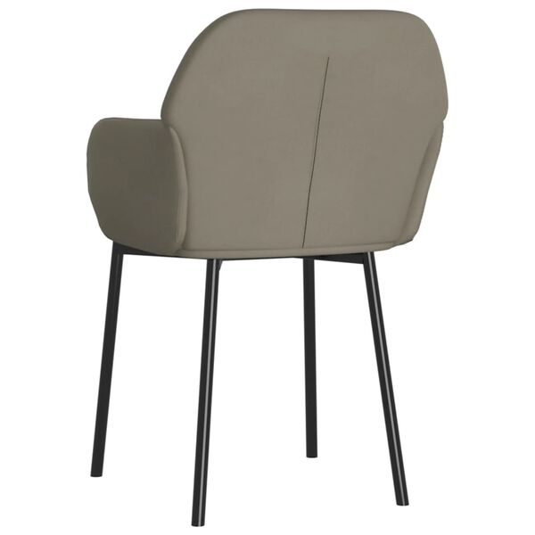 vidaXL Dining Chair Set of 2 Light Grey