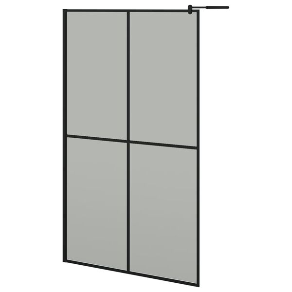 vidaXL Walk-in Shower Screen 46.5"x74.8" Dark Tempered Glass