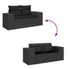 vidaXL Garden Sofa Set with Cushion with Storage 8 pcs Black
