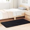 vidaXL Shaggy Rug Black 100% Polyester 31.5 x 59.1 in Foldable