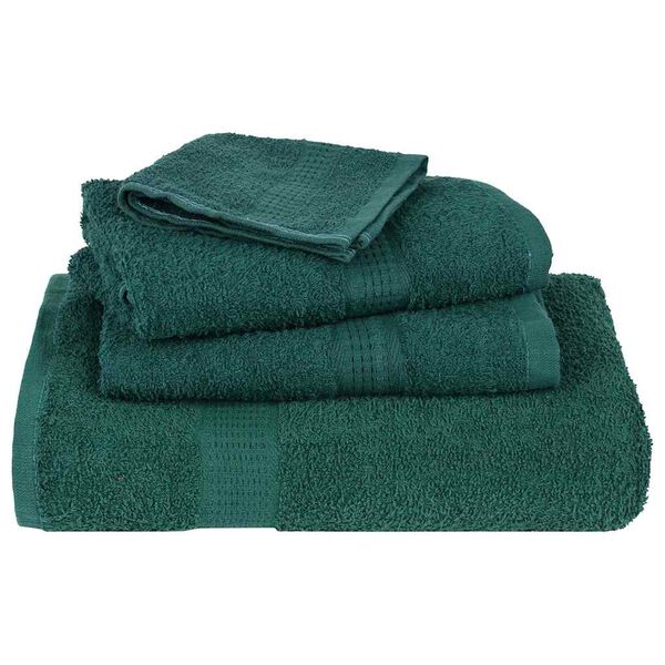 vidaXL Guest Towel Set of 2 Green 100% Cotton 11.8 x 19.7 in