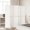 vidaXL Room Divider 5 Panels White Solid Wood Paulownia