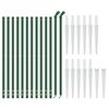vidaXL Wire Mesh Fence with Spike Anchors Green 3.3x82.0'