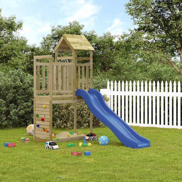 vidaXL Outdoor Playset Pine, Blue Pressure-treated pine wood, Polypropylene