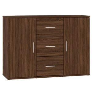 vidaXL Sideboard Brown Oak Engineered Wood Medium Sideboard