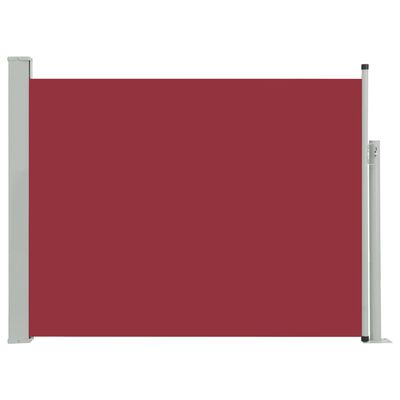 vidaXL Patio Retractable Side Awning 66.9"x196.9" Red
