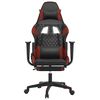 vidaXL Gaming Chair Black and Wine Red Faux Leather Standard