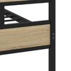 vidaXL Bed Frame Sonoma Oak, Black Iron, Engineered wood Small Double