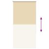 vidaXL Roller Blind Beige 100% Polyester, Aluminum 29.5 x 51.2 in