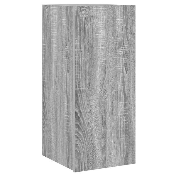 vidaXL TV Wall Cabinet Grey Sonoma Engineered wood 12.0 x 13.8 x 27.6 in