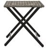 vidaXL Garden Dining Set Grey PE rattan, powder-coated steel Compact