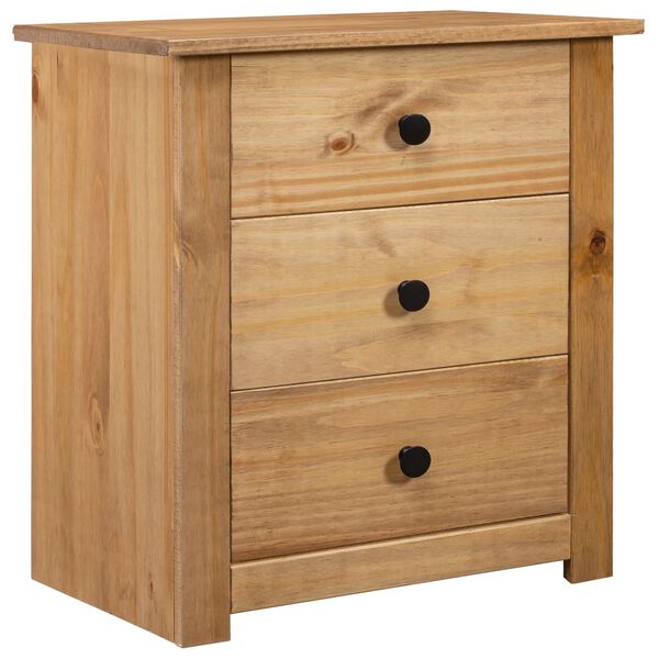 vidaXL Bedside Cabinet Natural Solid pine wood Medium Bedside Cabinet