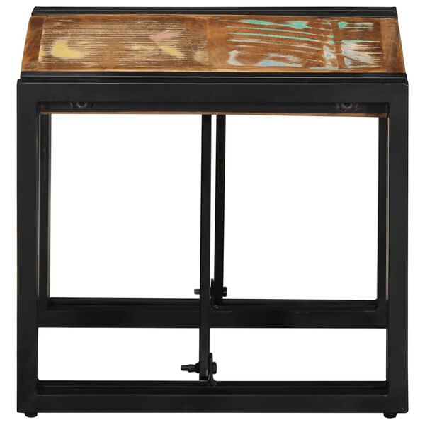 vidaXL Coffee Table Multicolored Solid reclaimed wood, powder-coated iron