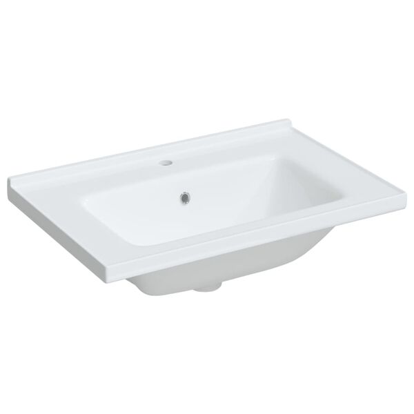 vidaXL Bathroom Sink White 28.0x18.9x7.7" Rectangular Ceramic