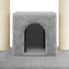 vidaXL Cat Tree Light Grey Engineered Wood, Plush, Sisal Medium Durable