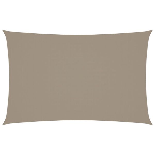 vidaXL Sunshade Sail Oxford Fabric Rectangular 8.2x16.4' Taupe