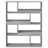 vidaXL Bookcase Grey Sonoma Engineered Wood Medium Bookcase