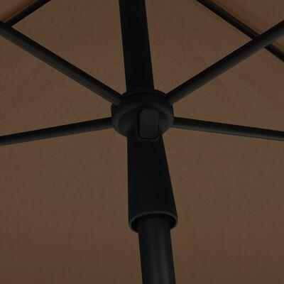 vidaXL Garden Parasol with Pole 82.7"x55.1" Taupe