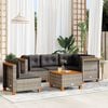 vidaXL Garden Sofa Set Grey PE rattan Medium Modular Garden Sofa Set