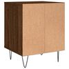 vidaXL Bedside Cabinet Brown Oak Engineered wood, metal Bedside Cabinet