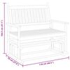 vidaXL Glider Bench Grey Solid poplar wood Medium Ergonomic