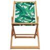 vidaXL Beach Chair Green Solid eucalyptus wood, 100% polyester fabric