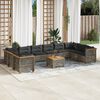 vidaXL Garden Sofa Set Grey