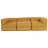 vidaXL Modular Sofa 3 pcs Yellow Fabric