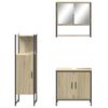 vidaXL Bathroom Furniture Set Sonoma Oak Engineered Wood Medium