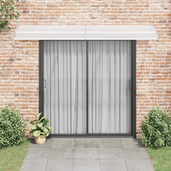 vidaXL Door Canopy Gray and Transparent