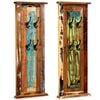 vidaXL Coat Rack Set of 2 Multicolor Solid reclaimed wood Wall mounting