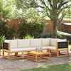 vidaXL Garden Sofa Set Black Solid Acacia wood Medium Modular