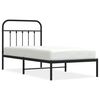 vidaXL Bed Frame Black Steel Twin Bed Frame Rectangular Industrial