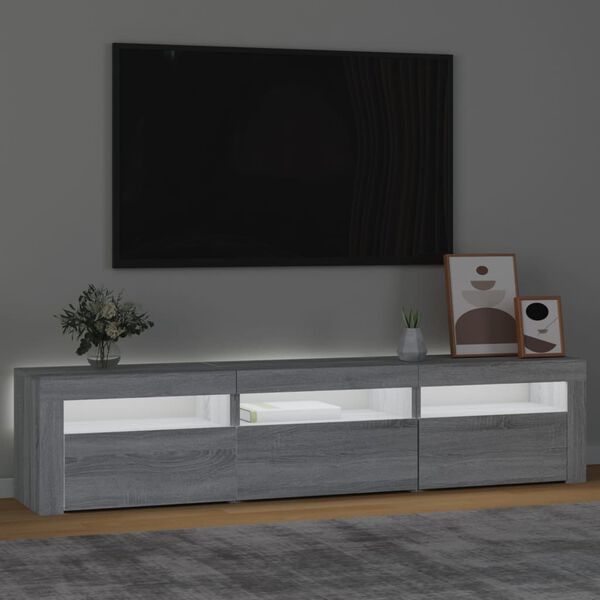 vidaXL TV Cabinet Grey Sonoma Engineered wood Large TV Cabinet
