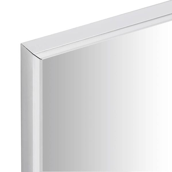 vidaXL Mirror Silver Glass, PVC Medium Minimalistic Mirror Square
