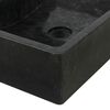 vidaXL Vanity Cabinet With Sink Black Teak Wood Large Rectangular