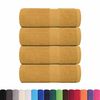 vidaXL Soap Towel Set of 4 Gold 100% cotton 12 x 12 in Soap Towel