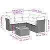 vidaXL Garden Sofa Set Grey