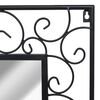 vidaXL Garden Wall Mirror Rectangular 19.6"x31.4" Black