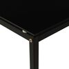 vidaXL Side Table Black Tempered Glass 15.7 x 15.7 x 23.6 in.