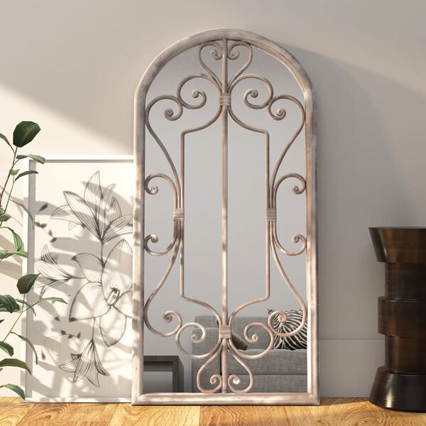 vidaXL Mirror Sand Iron, glass 39.4 x 17.7 in Decorative Inlays Mirror